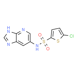 ChemSpider 2D Image | 5-Chloro-N-(1H-imidazo[4,5-b]pyridin-6-yl)-2-thiophenesulfonamide | C10H7ClN4O2S2