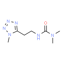 ChemSpider 2D Image | 1,1-Dimethyl-3-[2-(1-methyl-1H-tetrazol-5-yl)ethyl]urea | C7H14N6O