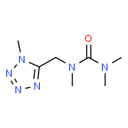 ChemSpider 2D Image | 1,1,3-Trimethyl-3-[(1-methyl-1H-tetrazol-5-yl)methyl]urea | C7H14N6O