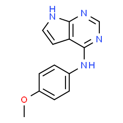 ChemSpider 2D Image | N-(4-Methoxyphenyl)-1H-pyrrolo[2,3-d]pyrimidin-4-amine | C13H12N4O