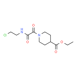 ChemSpider 2D Image | Ethyl 1-{[(2-chloroethyl)amino](oxo)acetyl}-4-piperidinecarboxylate | C12H19ClN2O4
