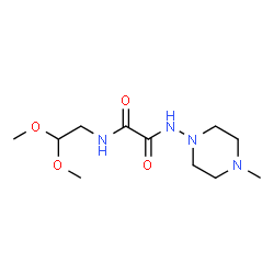 ChemSpider 2D Image | N-(2,2-Dimethoxyethyl)-N'-(4-methyl-1-piperazinyl)ethanediamide | C11H22N4O4