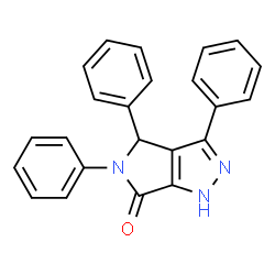 ChemSpider 2D Image | 3,4,5-Triphenyl-4,5-dihydropyrrolo[3,4-c]pyrazol-6(1H)-one | C23H17N3O