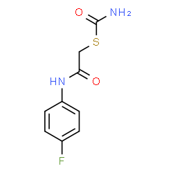 ChemSpider 2D Image | S-{2-[(4-Fluorophenyl)amino]-2-oxoethyl} carbamothioate | C9H9FN2O2S