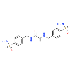 ChemSpider 2D Image | N,N'-Bis(4-sulfamoylbenzyl)ethanediamide | C16H18N4O6S2