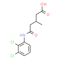 ChemSpider 2D Image | 5-[(2,3-Dichlorophenyl)amino]-3-methyl-5-oxopentanoic acid | C12H13Cl2NO3