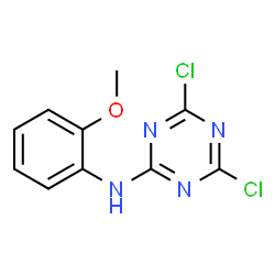 ChemSpider 2D Image | 4,6-Dichloro-N-(2-methoxyphenyl)-1,3,5-triazin-2-amine | C10H8Cl2N4O