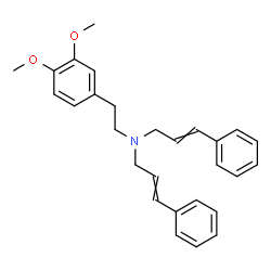 ChemSpider 2D Image | N-Cinnamyl-N-[2-(3,4-dimethoxyphenyl)ethyl]-3-phenyl-2-propen-1-amine | C28H31NO2