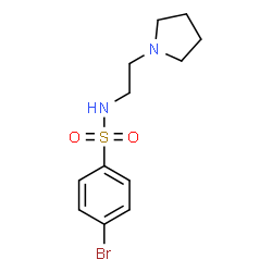 ChemSpider 2D Image | 4-Bromo-N-[2-(1-pyrrolidinyl)ethyl]benzenesulfonamide | C12H17BrN2O2S