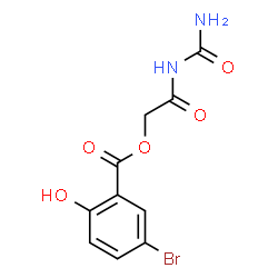 ChemSpider 2D Image | 2-(Carbamoylamino)-2-oxoethyl 5-bromo-2-hydroxybenzoate | C10H9BrN2O5