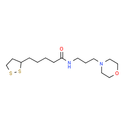 ChemSpider 2D Image | 5-(1,2-Dithiolan-3-yl)-N-[3-(4-morpholinyl)propyl]pentanamide | C15H28N2O2S2