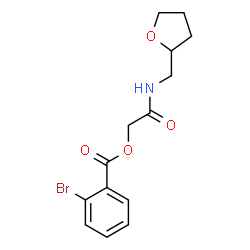 ChemSpider 2D Image | 2-Oxo-2-[(tetrahydro-2-furanylmethyl)amino]ethyl 2-bromobenzoate | C14H16BrNO4