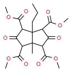 ChemSpider 2D Image | Tetramethyl 3a-methyl-2,5-dioxo-6a-propyloctahydro-1,3,4,6-pentalenetetracarboxylate | C20H26O10