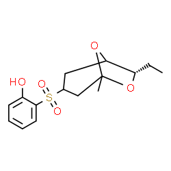 ChemSpider 2D Image | 2-{[(7S)-7-Ethyl-5-methyl-6,8-dioxabicyclo[3.2.1]oct-3-yl]sulfonyl}phenol | C15H20O5S