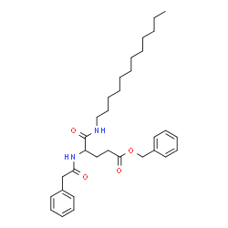 ChemSpider 2D Image | Benzyl N-dodecyl-N~2~-(phenylacetyl)-alpha-glutaminate | C32H46N2O4