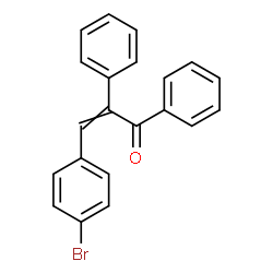 ChemSpider 2D Image | 3-(4-Bromophenyl)-1,2-diphenyl-2-propen-1-one | C21H15BrO