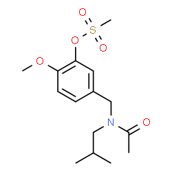 ChemSpider 2D Image | 5-{[Acetyl(isobutyl)amino]methyl}-2-methoxyphenyl methanesulfonate | C15H23NO5S
