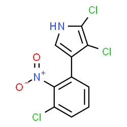 ChemSpider 2D Image | 2,3-Dichloro-4-(2-nitro-3-chlorophenyl)pyrrole | C10H5Cl3N2O2
