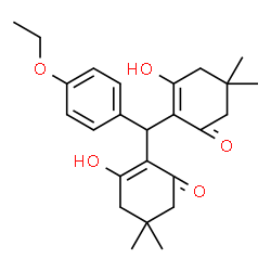 ChemSpider 2D Image | 2,2'-[(4-Ethoxyphenyl)methylene]bis(3-hydroxy-5,5-dimethyl-2-cyclohexen-1-one) | C25H32O5