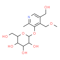 ChemSpider 2D Image | 5-(Hydroxymethyl)-4-(methoxymethyl)-2-methyl-3-pyridinyl hexopyranoside | C15H23NO8