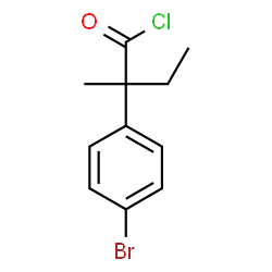 ChemSpider 2D Image | 2-(4-Bromophenyl)-2-methylbutanoyl chloride | C11H12BrClO