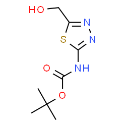 ChemSpider 2D Image | 2-Methyl-2-propanyl [5-(hydroxymethyl)-1,3,4-thiadiazol-2-yl]carbamate | C8H13N3O3S