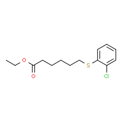 ChemSpider 2D Image | Ethyl 6-[(2-chlorophenyl)sulfanyl]hexanoate | C14H19ClO2S