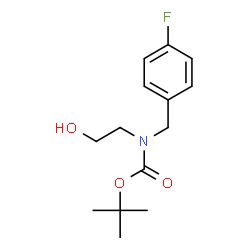 ChemSpider 2D Image | 2-Methyl-2-propanyl (4-fluorobenzyl)(2-hydroxyethyl)carbamate | C14H20FNO3