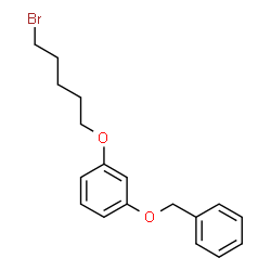 ChemSpider 2D Image | 1-(Benzyloxy)-3-[(5-bromopentyl)oxy]benzene | C18H21BrO2