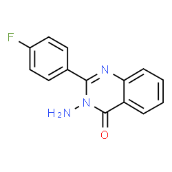ChemSpider 2D Image | 3-Amino-2-(4-fluorophenyl)-4(3H)-quinazolinone | C14H10FN3O