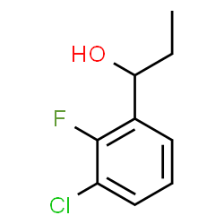 ChemSpider 2D Image | 1-(3-Chloro-2-fluorophenyl)-1-propanol | C9H10ClFO