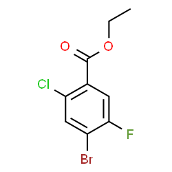 ChemSpider 2D Image | Ethyl 4-bromo-2-chloro-5-fluorobenzoate | C9H7BrClFO2