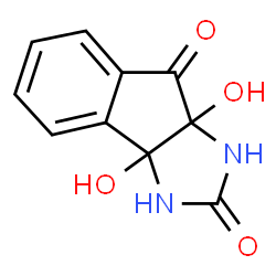 ChemSpider 2D Image | 3a,8a-Dihydroxy-1,3,3a,8a-tetrahydroindeno[1,2-d]imidazole-2,8-dione | C10H8N2O4