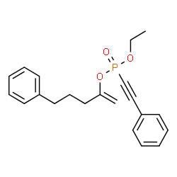 ChemSpider 2D Image | Ethyl 5-phenyl-1-penten-2-yl (phenylethynyl)phosphonate | C21H23O3P