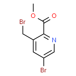 ChemSpider 2D Image | Methyl 5-bromo-3-(bromomethyl)-2-pyridinecarboxylate | C8H7Br2NO2