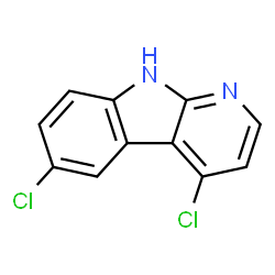 ChemSpider 2D Image | 4,6-Dichloro-1H-pyrido[2,3-b]indole | C11H6Cl2N2