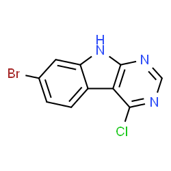 ChemSpider 2D Image | 7-Bromo-4-chloro-9H-pyrimido[4,5-b]indole | C10H5BrClN3