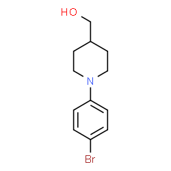 ChemSpider 2D Image | [1-(4-Bromophenyl)-4-piperidinyl]methanol | C12H16BrNO