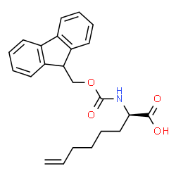 ChemSpider 2D Image | (2R)-2-{[(9H-Fluoren-9-ylmethoxy)carbonyl]amino}-7-octenoic acid | C23H25NO4