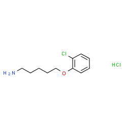 ChemSpider 2D Image | 5-(2-Chlorophenoxy)-1-pentanamine hydrochloride (1:1) | C11H17Cl2NO