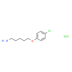 ChemSpider 2D Image | 5-(4-Chlorophenoxy)-1-pentanamine hydrochloride (1:1) | C11H17Cl2NO