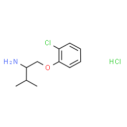 ChemSpider 2D Image | 1-(2-Chlorophenoxy)-3-methyl-2-butanamine hydrochloride (1:1) | C11H17Cl2NO