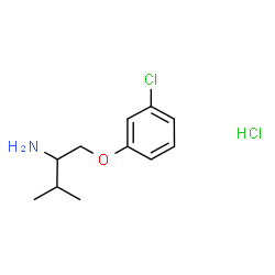ChemSpider 2D Image | 1-(3-Chlorophenoxy)-3-methyl-2-butanamine hydrochloride (1:1) | C11H17Cl2NO
