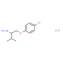 ChemSpider 2D Image | 1-(4-Chlorophenoxy)-3-methyl-2-butanamine hydrochloride (1:1) | C11H17Cl2NO