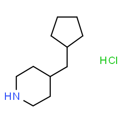 ChemSpider 2D Image | 4-(cyclopentylmethyl)piperidine hydrochloride | C11H22ClN