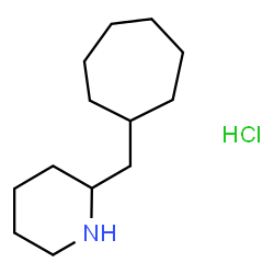 ChemSpider 2D Image | 2-(Cycloheptylmethyl)piperidine hydrochloride (1:1) | C13H26ClN