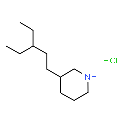 ChemSpider 2D Image | 3-(3-Ethylpentyl)piperidine hydrochloride (1:1) | C12H26ClN