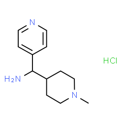 ChemSpider 2D Image | 1-(1-Methyl-4-piperidinyl)-1-(4-pyridinyl)methanamine hydrochloride (1:1) | C12H20ClN3