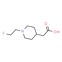 ChemSpider 2D Image | [1-(2-Fluoroethyl)-4-piperidinyl]acetic acid | C9H16FNO2