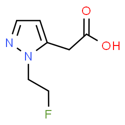 ChemSpider 2D Image | [1-(2-Fluoroethyl)-1H-pyrazol-5-yl]acetic acid | C7H9FN2O2